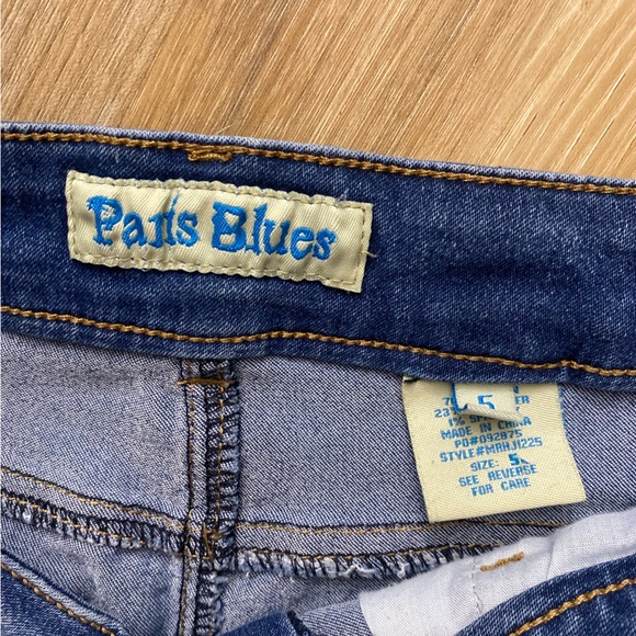 ❤️😎Paris Blues Blue Bermuda Denim Vintage Shorts - Picture 4 of 9